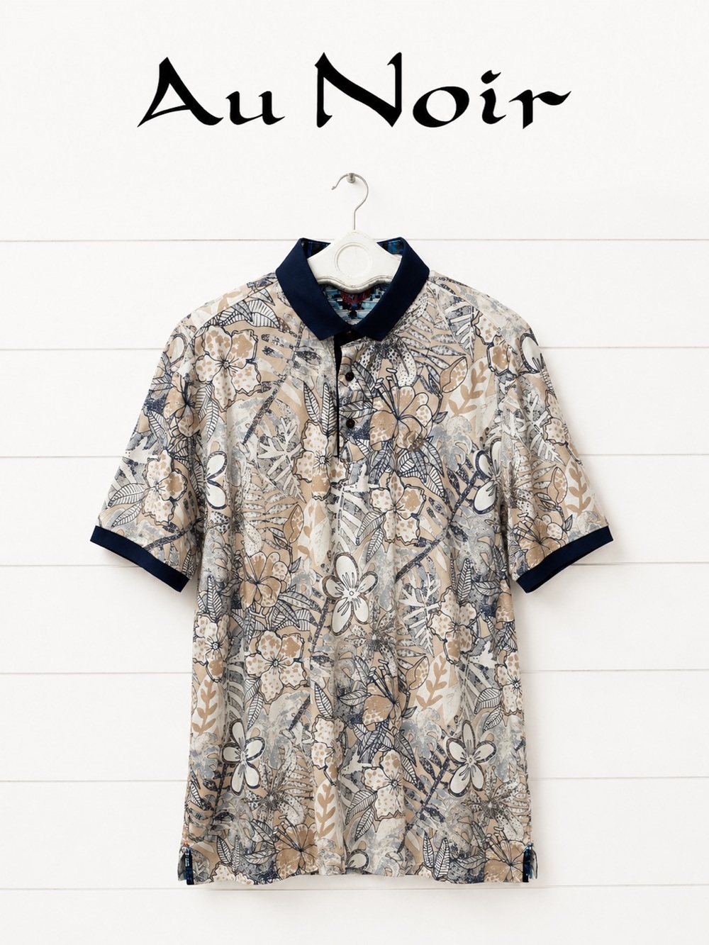 AU NOIR Floral Tropical Polo Shirt Size 3X